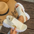 thumbnail image 6 of Women's Orthopedic Open Toe Mesh Wedge Sandals Comfortable Elastic Ankle Strap Breathable Platform Sandal Summer Athletic Sport Walking Beach Sneakers 37, 6 of 6