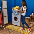 thumbnail image 6 of Ottomanson Non-Slip Rubberback Text 2x5 Laundry Room Runner Rug, 20" x 59", Orange, 6 of 8
