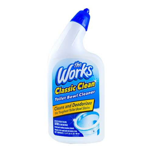 The Works Classic Clean Toilet Bowl Cleaner, 3 Bottles, 24 Fluid Ounce Each