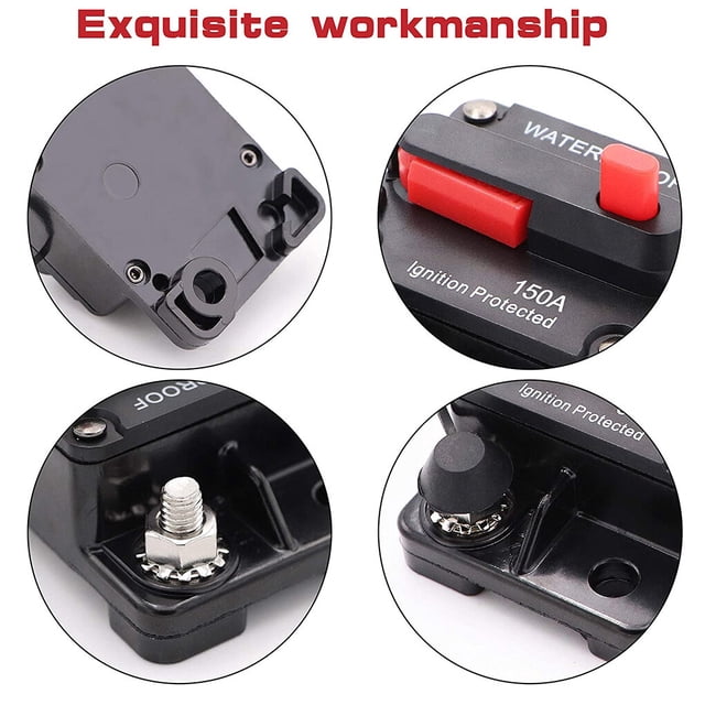kurtrusly Disjoncteur Pièces de Rechange Yacht Accessoire Imperméable Bateau Voiture Fusible Réinitialiser Circuits Dispositif de Rupture Manuel Remise à Zéro Équipement 60A