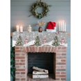 thumbnail image 6 of Grey Snowman Christmas Mantel Scarf Fireplace Decorations for Living Room, Xmas Tree Ball Winter Snowflake Branches Fireplace Mantel Scarf Cover Runner for Thanksgiving/Christmas Decor 90"x17", 6 of 6