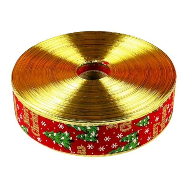 Inteprter Regalo de Navidad embalaje cinta de satén cuerda DIY artesanía tela decoración correa fiesta de cumpleaños para Hotel Oficina Kits de decoración para fiestas Tipo 1