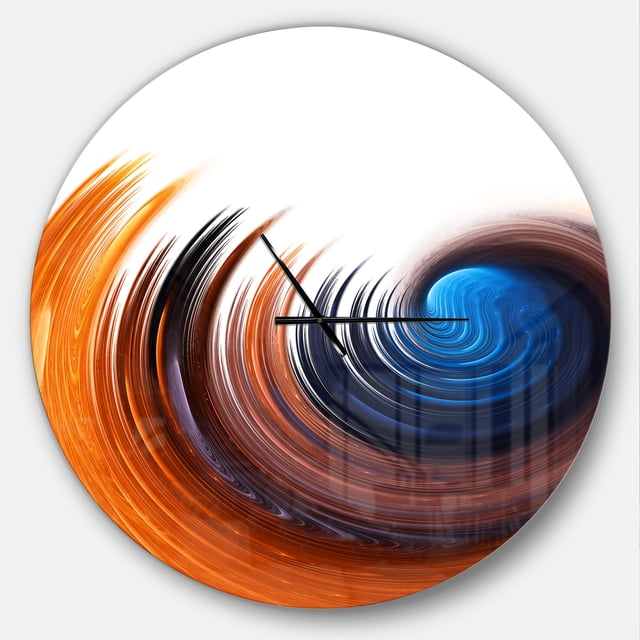 Designart 'Elegant Spiral Design ' Modern wall clock