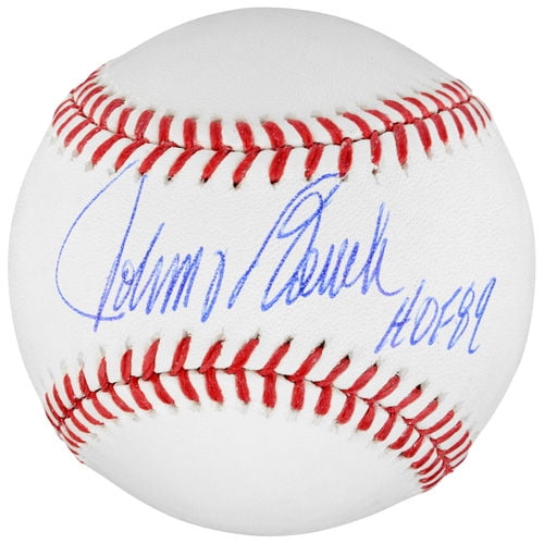 عطر وود من الماجد Johnny Bench Cincinnati Reds Autographed Baseball with HOF 89 Inscription عطر وود من الماجد