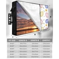 thumbnail image 7 of Outdoor TV Cover 60 to 65 Inch Weatherproof, Floral Easter Waterproof TV Screen Protector for Outside Decor with Zipper and Pocket 58"L x 37"H , Colorful Easter Eggs Carrots Pattern White, 7 of 7
