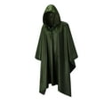 thumbnail image 4 of Ponchos de Pluie pour Adultes Bouton pour Adultes Manteau de Mode Veste à Capuche Unisexe Imperméable Ponchos Réutilisables Vert, 4 of 8