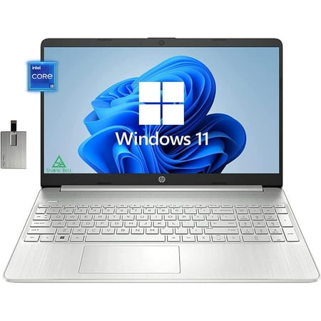HP Business Laptop, 15.6" FHD Laptop, 11th Generation Intel Core i5-1135G7, 32GB RAM, 1TB PCIe SSD, Intel Iris Xe Graphics Full-Size Keyboard, Natural Silver, Windows 11, 32GB Hotface USB Card