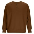 thumbnail image 4 of Hxshgdsn Mens Trendy Waffle Henley Shirt Long Sleeve Knit Pullover Sweater Crewneck Textured Loose Casual 1/4 Button Blouse Khaki 2Xl, 4 of 7
