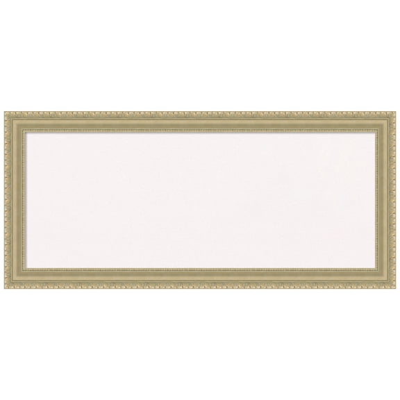 Amanti Art White Cork Board Wood Framed Champagne Teardrop Bulletin Board 33 in. x 15 in.