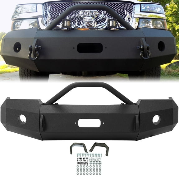 Kojem Front Bumper for 2003-2006 Chevy Chevrolet Silverado 1500 Powder Coated Steel