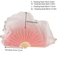 thumbnail image 6 of Chinese Classical Dance Fan Silk Gradient Double-Sided Pink Big Folding Fan Square Dance Yangko Practice Fan 10cm-40cm Extended, 6 of 6