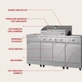 thumbnail image 3 of TYTUS Fresno 4-Burner Stainless Steel Gas Grill with Side Burner in Carbon Wood, 3 of 23