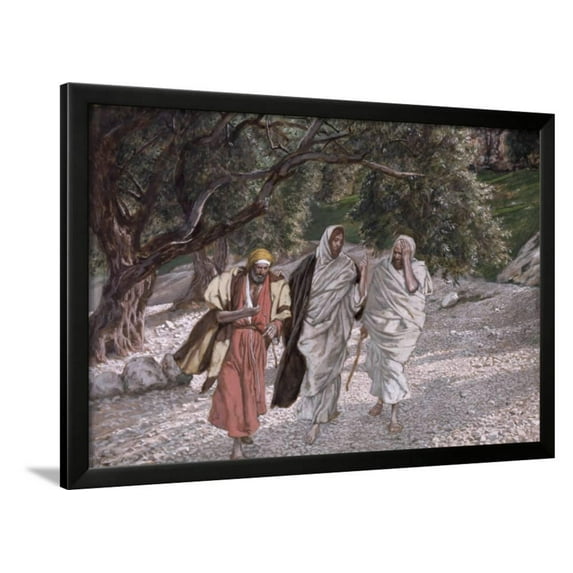 The Disciples on the Road to Emmaus, Illustration for The Life of Christ, C188496, Framed Art Print Wall Art by James Tissot Sold by Art.Com