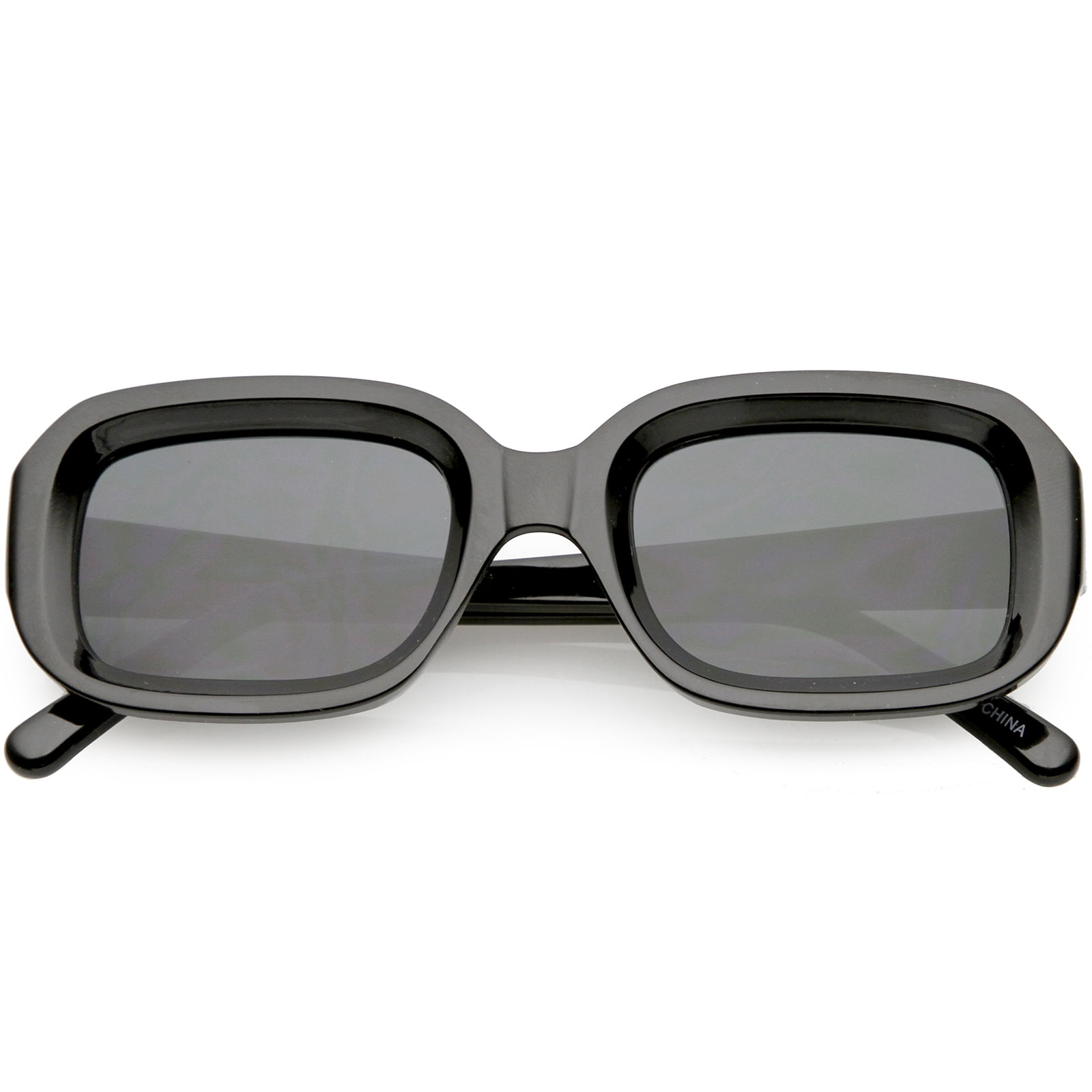 Black Chunky Square Sunglasses   Amazon.com: PORADAY Fashion Large Square Sunglasses for  main image 4