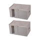 thumbnail image 4 of Bolsa de almacenamiento para edredón con cremallera, organizador de tela plegable con asa, transparente L, 4 of 8