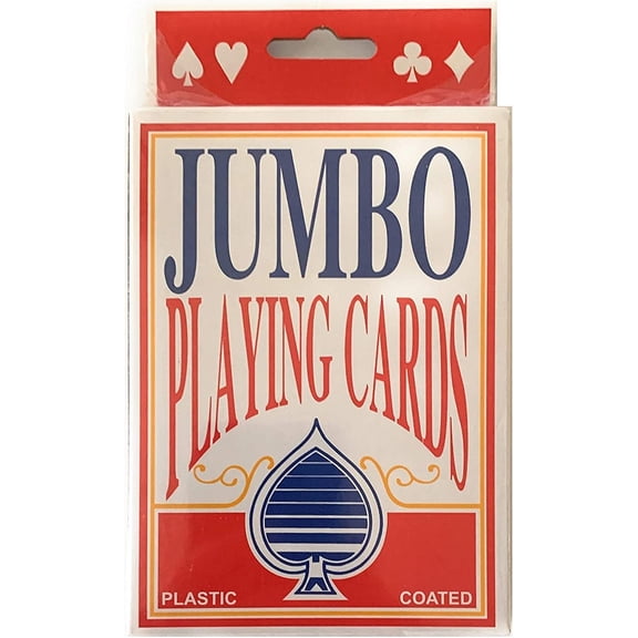 Hapros Jumbo 4x6 Inch Playing Cards - Plastic Coated