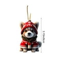 thumbnail image 3 of 2D Acrylic Animal Christmas Decoration Hanging Ornaments, Festive Colorful Decor for Tree and Home, Seasonal Animal Themed Accents for Holiday Atmosphere, 3 of 6