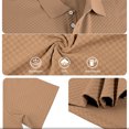 thumbnail image 7 of Fanshiluo Men's Checkered Print Short Sleeve Polo Shirt, Casual Collared Golf T-Shirt,Size:M,Big and Tall Men, 7 of 7