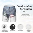 thumbnail image 5 of Gaeub Watercolor Winter Landscape For Christmas Mens Swim Trunks Stretch Beach Shorts Quick Dry for Men Swim Shorts Swimwear with Pockets- Medium, 5 of 9
