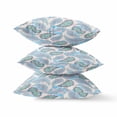 thumbnail image 2 of 20â€ Blue Green Boho Paisley Zippered Suede Throw Pillow, 2 of 3