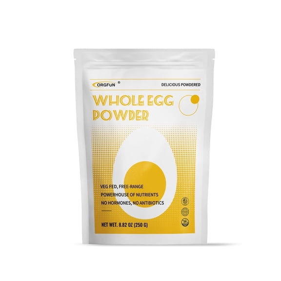 ORGFUN Whole Eggs Powder, Just One Ingredient, Pasteurized Great for Baking , 8.82 Oz