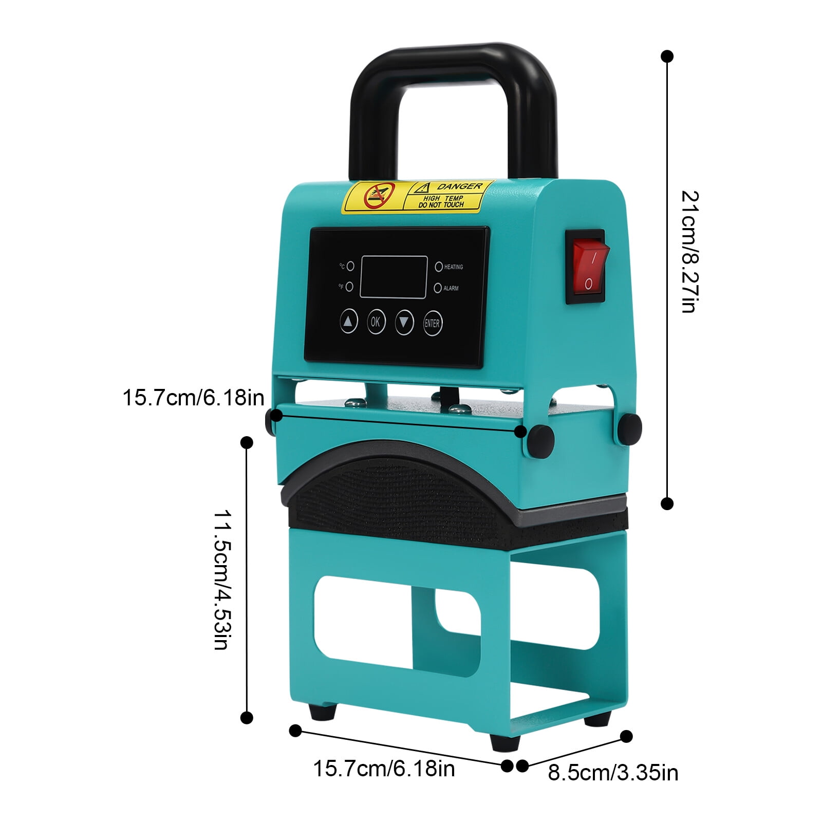 350W Heat Press Machine Mini Easy Hat Press Machine Cap Press Machine for Heat Sublimation HTV Permeable Inks