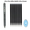 thumbnail image 1 of 0.7mm Magic Erasable Pen Press Gel Pen Set 8 Colors Erasable Refill Rod Gel Ink Stationery Retractable Pens Washable Handle Rod Black-10Pcs set, 1 of 6