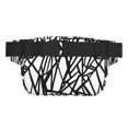 thumbnail image 4 of The Double-Layer Waist Bag Features A 6.3×9.1×2.8in Nylon Zipper And A Pull With A Zipper Compartment Black Geometric Lines_4, 4 of 8