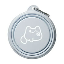 Yonrjhukm Portable Silicone Pet Bowl, Folding Outdoor Dog Bowl for Food and Water, Travel-Friendly Feeding Dish, Lightweight and Easy to Clean for Small and Medium Pets