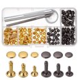 thumbnail image 1 of Coofit 120 Ensembles de Rivets en Cuir Taille Assortie Boutons de Rivets Ensembles de Rivets avec Outils de Fixation, 1 of 10