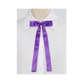 thumbnail image 5 of INSPIRE CHIC Women's Mother's Day Long Self Tied Bowtie Solid Color Adjustable Neck Elegant Bow Tie Purple One Size, 5 of 5