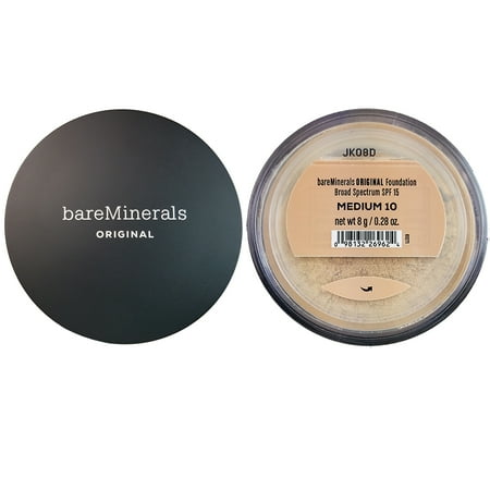 Medium Tan Mineral Foundation - Bareminerals Original Loose Powder Mineral Foundation SPF 15, Medium, 0.28 Oz