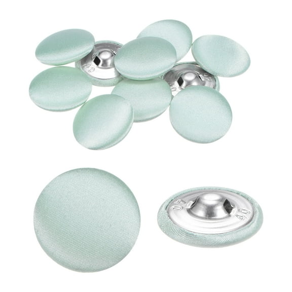 Uxcell 10pcs Fabric Cloth Buttons 1" Round Sewing Button with Shank, Brown