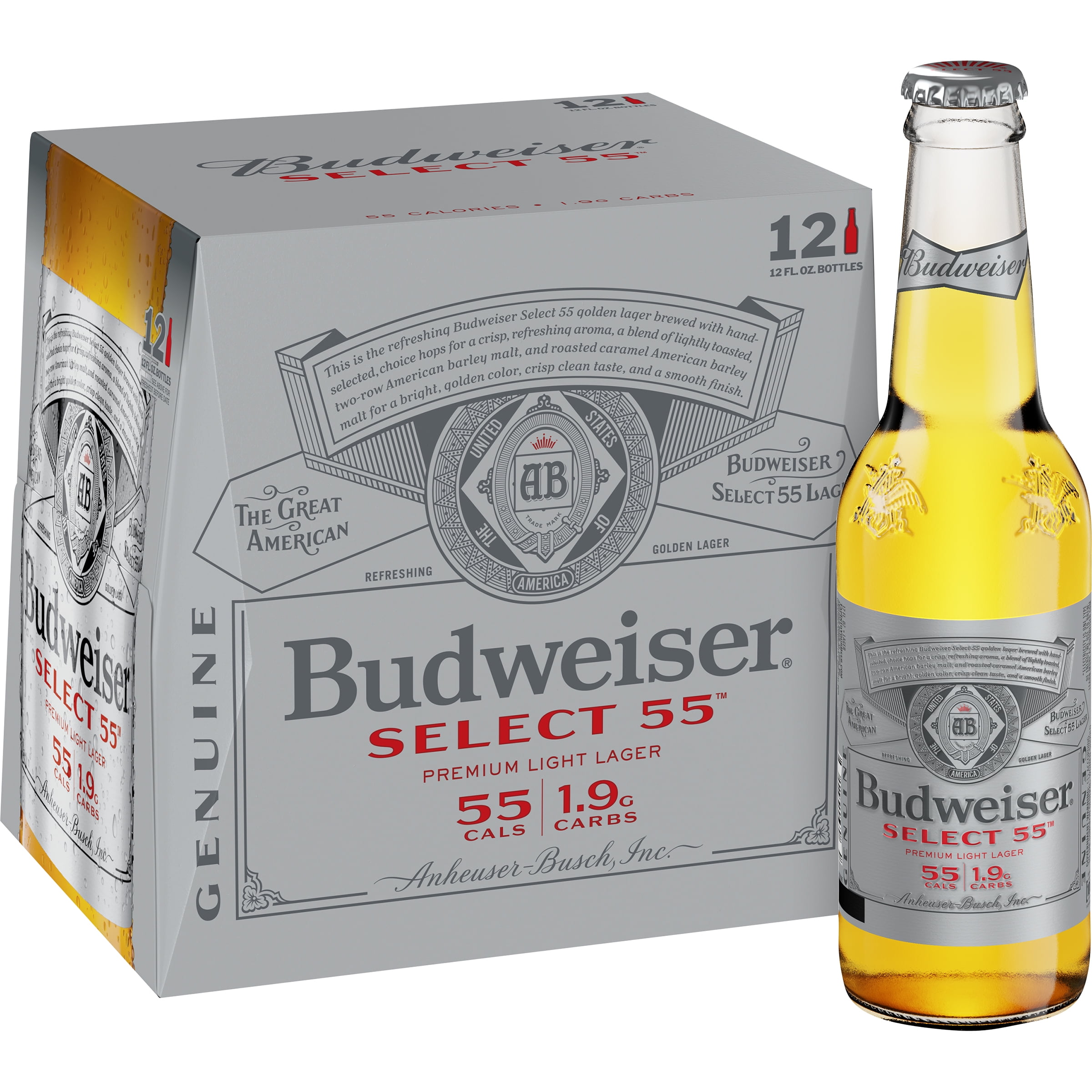 Budweiser Select 55 Light Beer 6 Pack 12 Fl Oz Bottles 24 Abv Images