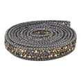 thumbnail image 2 of Rhinestones Banding, 1cm Width Pretty Design Easy Fixing 1m Length Rhinestone Trim  For DIY Gold,Transparent Gray, 2 of 8