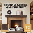 thumbnail image 2 of KFFKFF Fireplace Shelf, Dimensions: 72" x 8" x 5", Supports up to 50 lbs, Crafted from Natural Wood for a Rustic Look, Ideal for Wall Mounting Above the Fireplace, 2 of 9