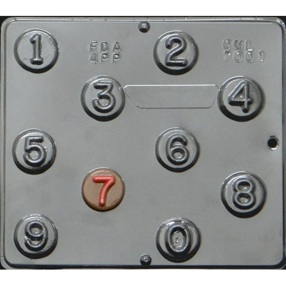 7001 "Numbers on Circle" Chocolate Candy Mold