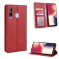 thumbnail image 2 of Compatible with Samsung Galaxy A60 Case Magnetic Closure Vintage Pattern PU Leather Wallet Cover with Card Slots-Red, 2 of 5