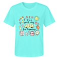 thumbnail image 6 of Endives Women's Short Sleeve T-shirt Plus Size Teacher Shirt Womens Graphic T Shirt Summer Tops Funny Print Crew Neck Casual Loose Cute T Shirts T Shirts for Women Mint Green M, 6 of 8
