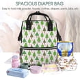 thumbnail image 5 of Zufioo Christmas Trees Print Large capacity mommy bag, diaper bag, waterproof parent-child backpack, multi-pocket design backpack suitable for travel and shopping, 5 of 6