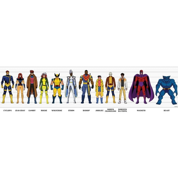 RoomMates Marvel's X-MEN ‘97 Band of Mutants Red and Blue Peel and Stick Border