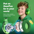 thumbnail image 3 of Auriculares Bluetooth para Niños Dinosaurio QearFun 60H Plegables, 3 of 8