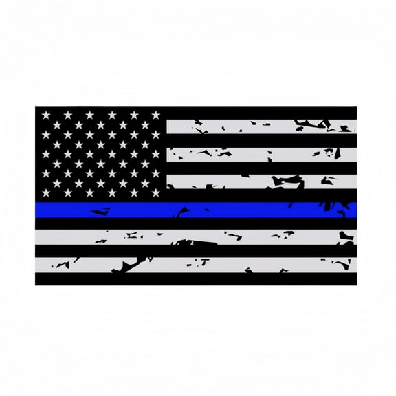 Reflective American Flag Decal Pack with Thin Blue Line for Cars and Trucks, American Flag Sticker, Commemorative Police Law Enforcement Vinyl