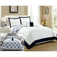 thumbnail image 2 of Chic Home 3/4 Piece Mallow Black and White REVERSIBLE Medallion printed PLUSH Hotel Collection Duvet Cover Set, 2 of 6