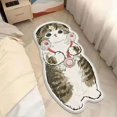 thumbnail image 4 of Cartoon Bedside Rug Cat Floor Mat Fluffy Cat Mats Irregular Carpet for Living Room Shaggy Area Rugs Thicken Doormat Cute Decor, 4 of 7