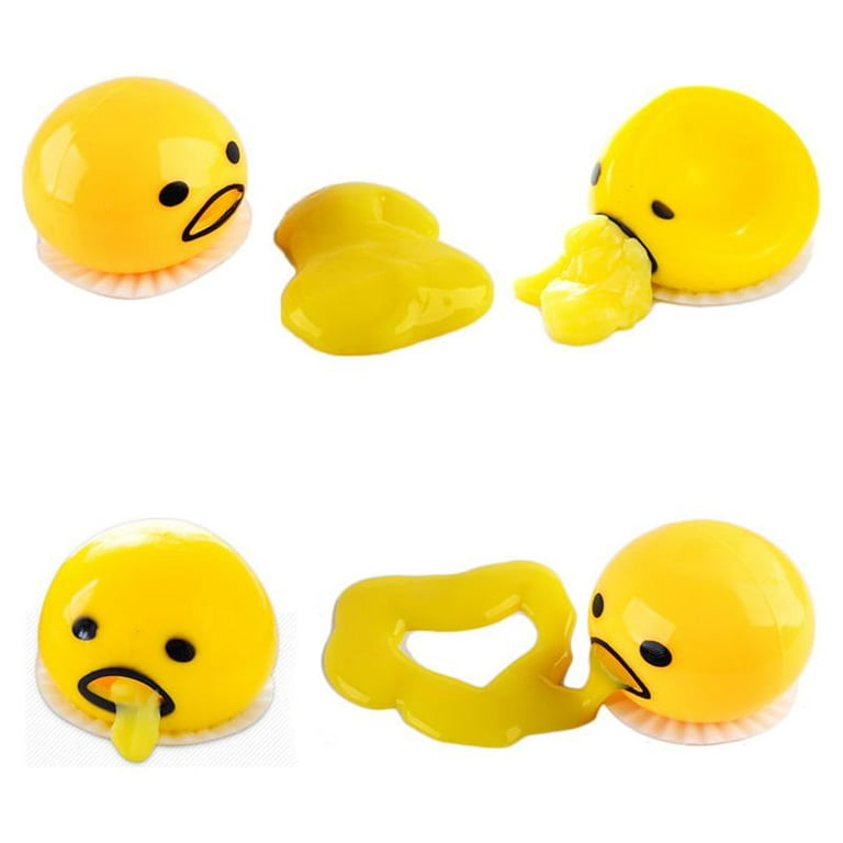 Squishy Puking Egg Yolk Stress Ball with Yellow Goop Joke Ball Squeeze Toy New, Other