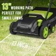 thumbnail image 3 of Steelite 2-in-1 Electric Dethatcher and Scarifier,13-Inch 12-Amp Corded Electric Dethatcher with Removable 8-Gallon Collection Bag,for Grass Garden Yard, 3 of 9