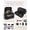 Negro, variant on Warm Beige Large Hair Tool Organizer Travel Makeup Bag