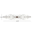 thumbnail image 4 of DecMode Brown Metal Scroll Long Slim Home Wall Decor, 44" x 8" x 1", 4 of 14