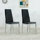 Dining Chairs Set of 2, Modern PU Leather Armless Chairs with High Back & Padded Cushion Seat & Metal Legs,Dinner Chairs Side Chairs for Kitchen Restaurant Living Room - image 1 of 7
